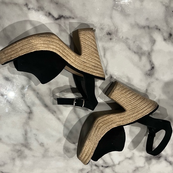 Black Suede Platform Espadrille by Sun + Stone Fey 8 - Picture 12 of 16